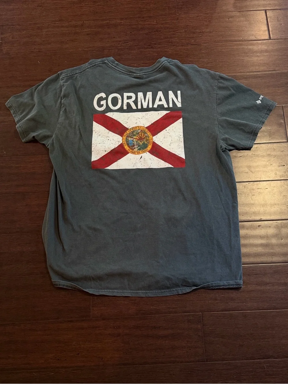 gorman Men's Short Sleeve Crew T-Shirt in Dark Charcoal Gray